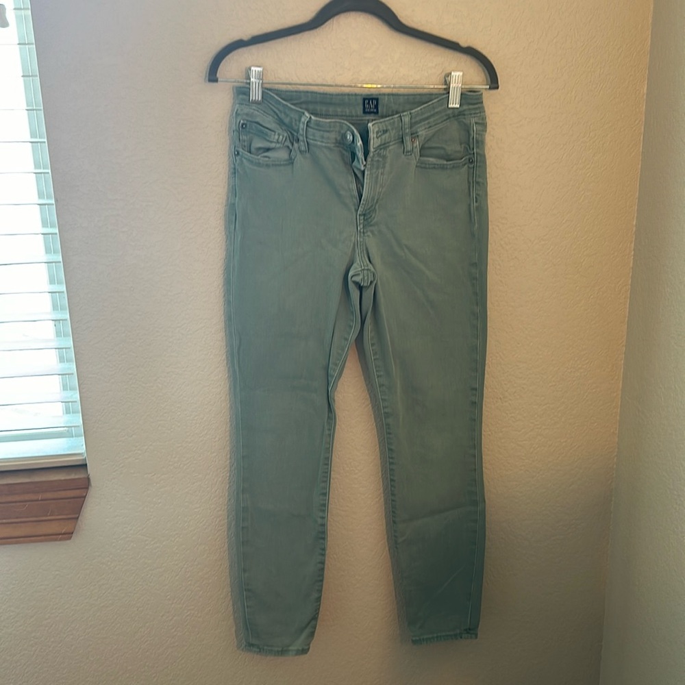 Faded teal gap jeans